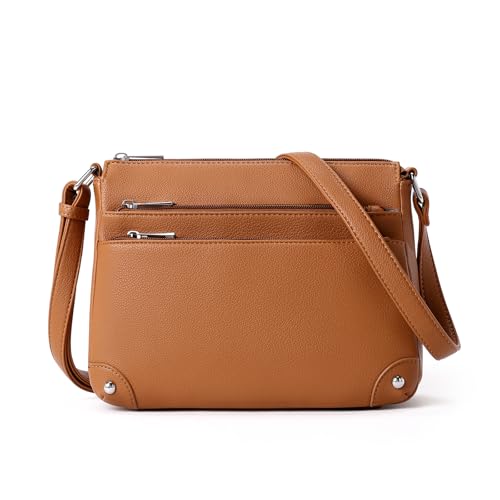 Image of WESTBRONCO Crossbody Bags for Women, Medium Size Shoulder Handbags, Satchel Purse with Multi Zipper Pocket