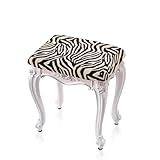Xorudoydet Beige Zebra Stripe Print Stool Covers Rectangle Soft Stretch Saddle Seat Cover Counter Bar Stools Bar Chairs Covers Kitchen Island Chairs Cushion Protector, 2 Pack