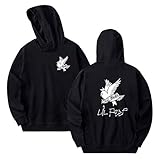 Thyoeun Love Printed Hoodie Sweater Fashion Hip Hop Sweatshirt Jacket Pullover Tops Black-d