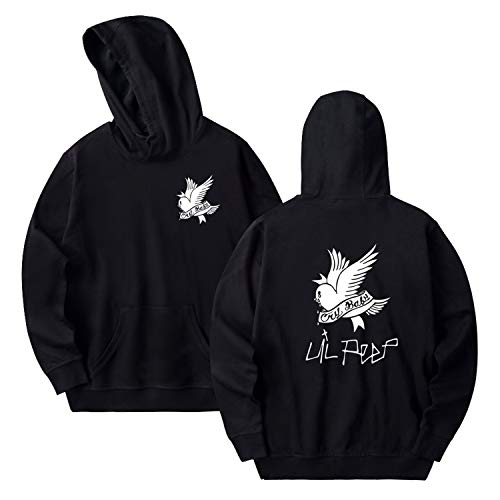 Thyoeun Love Printed Hoodie Sweater Fashion Hip Hop Sweatshirt Jacket Pullover Tops Black-d