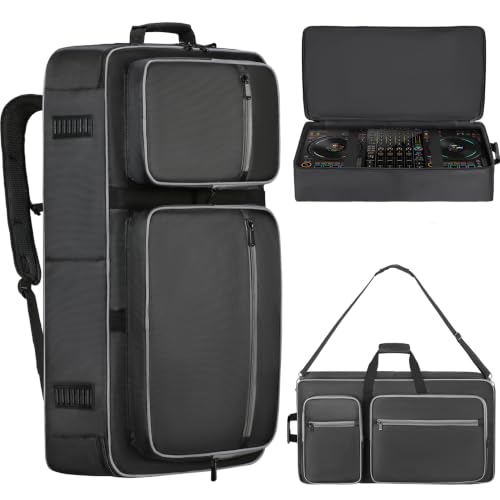 DJ Controller Case Soft Padded, DJ Controller Backpack Bag W/ Multi-pocket