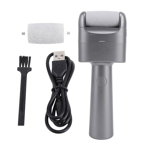 Removedor eléctrico de callos de pies, herramienta portátil para quitar callos de pies, depurador de pies con 2 velocidades para talones agrietados con piel muerta (Gray)