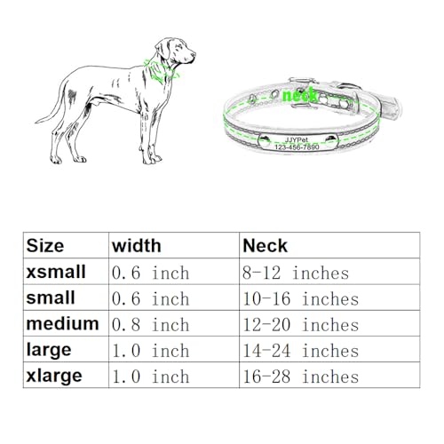 Personalized Dog Collars with Name Plate, Reflective Soft Nylon Custom Dog Collar with Name and Phone Number Adjustable Puppy Collars for Small, Medium, Large Dogs(Forest Green)