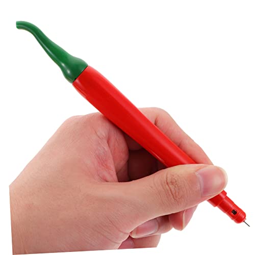 Set de 14 bolígrafos creativos con tinta de gel en forma de chile miniatura 4