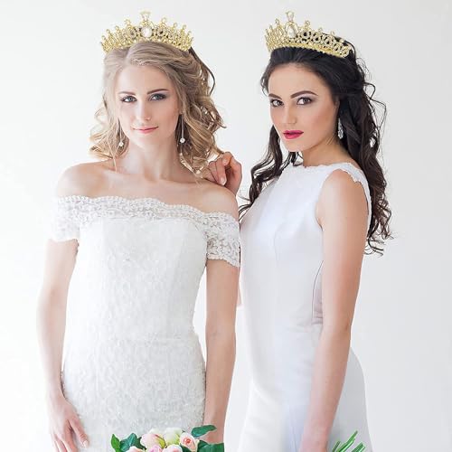 Shining Diva Fashion Crystal Tiara and Crown for Women Stylish Headband Crowns with Comb Tiaras for Girls Kids Queen Princess Wedding Bridal... - Image 4