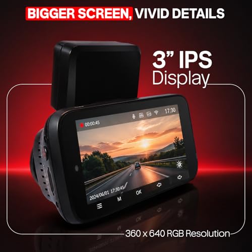 Image of CP PLUS Dash Cam for Car CP-F59B | Dual Dashcam | 3K 5MP UHD Front and 2MP FHD Rear Camera | Sony STARVIS 2 IMX675 Sensor | Built-in GPS | WiFi (AP Mode) | G-Sensor | 3 inch Display | Upto 1TB Storage