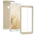 Produktbild kwmobile Hülle kompatibel mit Huawei Enjoy 7S / P Smart (2017) - komplette Abdeckung - inkl. Displayschutz - Case Metallic Gold