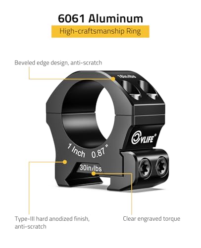 Image of CVLIFE Precision Scope Rings Mount - Compatible with Picatinny Rails and More - 2 Pieces
