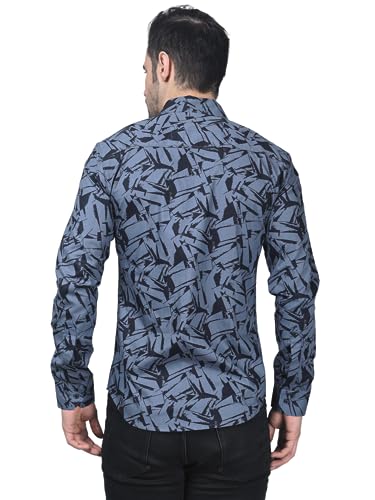 Image of TB Trybuy.in Glam-Tribal Men's Printed Full Sleeve Casual Linen Shirt