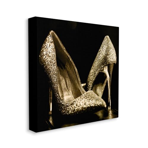 Image of Stupell Industries 'Dark Glam Shoes Photography'| Canvas Art | Stupell Industries | 36 x 36 Inches, Easy to Hang and Sturdy, Made in USA, by Kim Allen