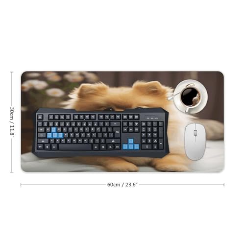 Mouse Pad grande anti deslizante con diseño de perro pomerania miniatura 2