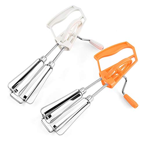 Batidor manual de huevos, batidor de huevos, batidor de crema, espumador duradero, herramientas de cocina prácticas (naranja)