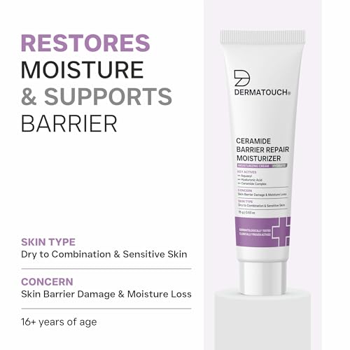 Image of DERMATOUCH Ceramide Barrier Repair Moisturizer | Deep Hydration & Barrier Support | Helps Reduce Moisture Loss | 15g
