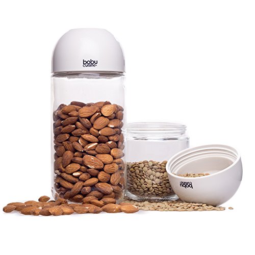 Glass Jars - Airtight Lid Food Containers Fresher Food - Protects Your Food - Safe & Durable includes Angled Measurement, Set of 2 Glass Jars - Airtight Lid Food Containers Fresher Food - Protects Your Food - Safe & Durable includes Angled Measurement, Set of 2