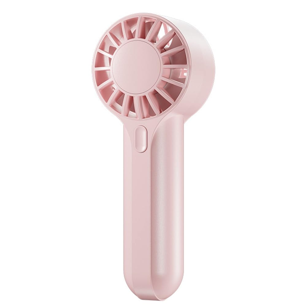 CTRLZS Mini Portable Fan USB Rechargeable Wind Power Handheld and Desktop Outdoor Cooling Fan Pink