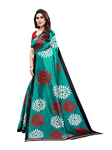Image of PISARA Womens Art Silk Printed Saree