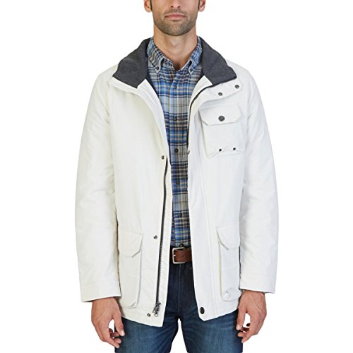 Nautica Men's Multi-Pocket Parka Jacket, Silver Birch, S at Amazon