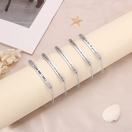 Religious Easter Gifts For Teen Girls Confirmation Gifts For Her Women Friends Motivational Christian Bracelets For Women Birthday Christmas Gifts Stainless Steel Link With Ispirational Message I Am With You Always #TOP3