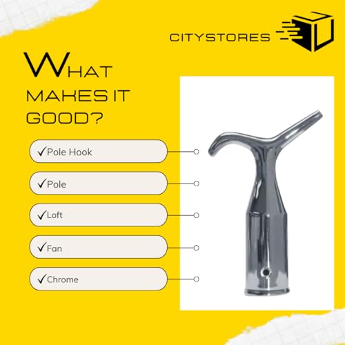 citystores® Chrome Metal Hook Head Only, Durable Window & Loft Hatch Hook for Sash Windows Blinds, and More, Rust-Resistant - Image 2