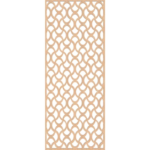 Image of Resort Decorative Pierced Fretwork Wood Wall Panels, 13 3 /8 inchW x 34 3 /8 inchH x 1 /4 inchT, Hickory