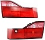 Evan-Fischer Tail Light Lens and Housing Compatible with 1998-2000 Honda Accord Halogen Clear & Red Lens Set of 2 Passenger and Driver Side