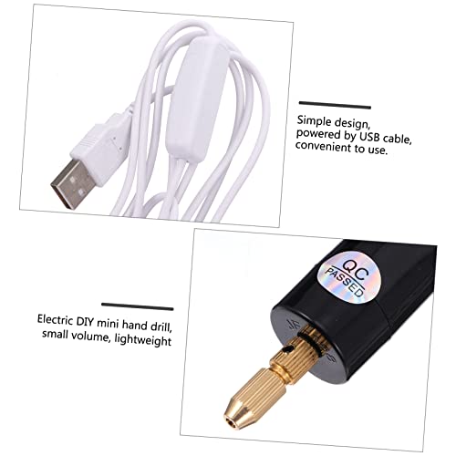 Set mini taladro eléctrico USB para manualidades DIY miniatura 5