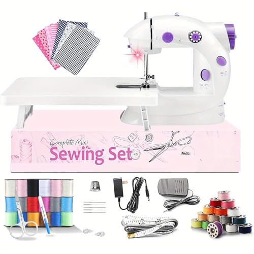 Kit of Mini Sewing Machine for Beginners, Easy Automatic Sewing...