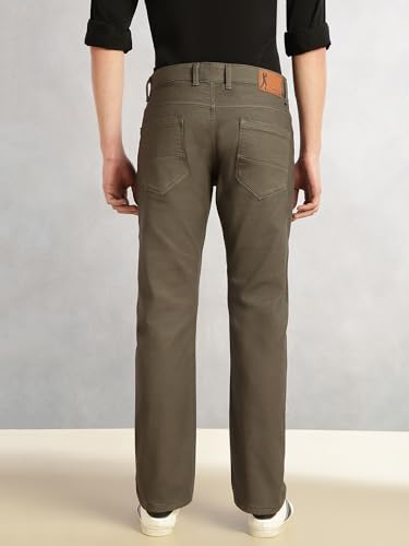 Image of Thomas Scott Men's Cricket Club Collection Mid-Rise Straight Fit Stretchable Jeans | 5-Pocket | No-Fade Denim