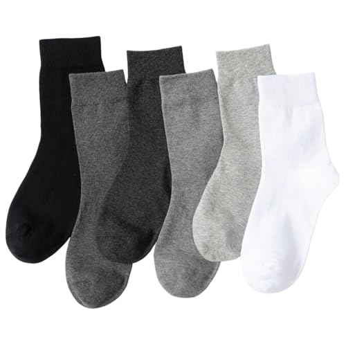 Image of Ndoobiy Womens Socks for Women Crew Ankle Long Cotton 6 Pairs