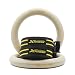 xFitness Wood Gymnastic Rings 9.25” Diameter Ring with Enhanced Flexible Buckles & Durable Adjustable Straps for Crossfit and Strength Training | Ring Pull Up, Dips, Muscle Up, Ring Row