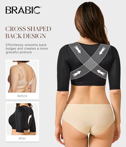BRABIC Shaper Tops for Women Arm Compression Post Surgery Front Closure Bra Tank Top Shapewear4