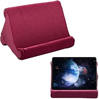 Mcbazel Tablet Pillow Stand for IPad Cushion Stand, Soft Multi-Angle Phone Pillow Lap Stand Holder for Tablet/iPad/E-Reader - Dark Wine Red