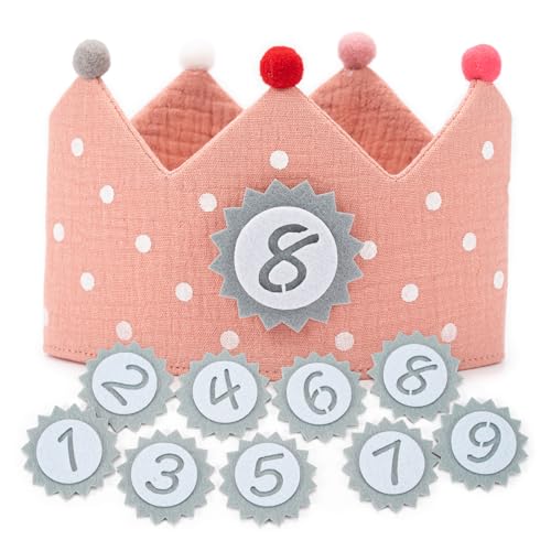 Corona de Cumpleaños para Niños y Niñas con Números del 1 al 9, Decoración para Fiestas Infantiles