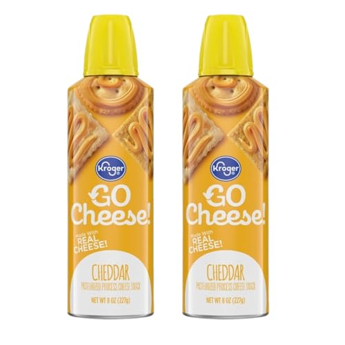 Go Cheese! Cheddar Spray Cheese 8 Oz Cans Pack of 2