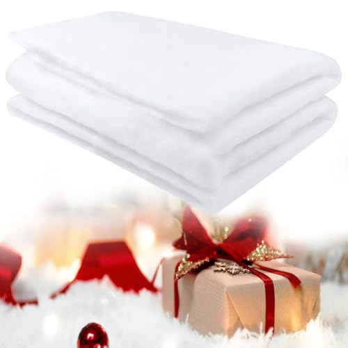 RUIBIXING Schneedecke Deko Weihnachten Kunstschnee (80x300cm) Rolle Für Watte Deko Weihnachten Weiß Kunstschnee Matte Schneedecke Weihnachtsdorf Weihnachtsschnee Für Party Deko