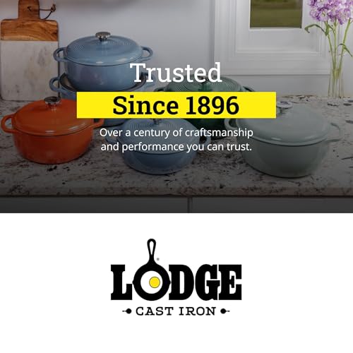 Lodge Essential Enamel Cast Iron Dutch Oven, 6 Quart, Cranberry - image 7