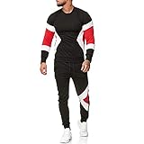 BUZHIDAO Herren Winter Sweatshirt und Hose Lässiger Anzug Jogginganzug Trainingsanzug Parkour Sportanzug rundem Hals Sportbekleidungs Set