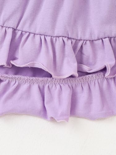 Image of Weebaby Baby Girl Clothes Infant Toddler Girl Clothing Ruffle Shirt High Low Top Floral Allover Pant Little Girls Clothes