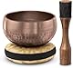 Klangschale – Handgefertigtes Klangschalen Set – Perfekt für Meditation und Klangtherapie – Ideal als Spirituelle Geschenke – Klangschalen Set Chakren mit Kissen und Klöppel