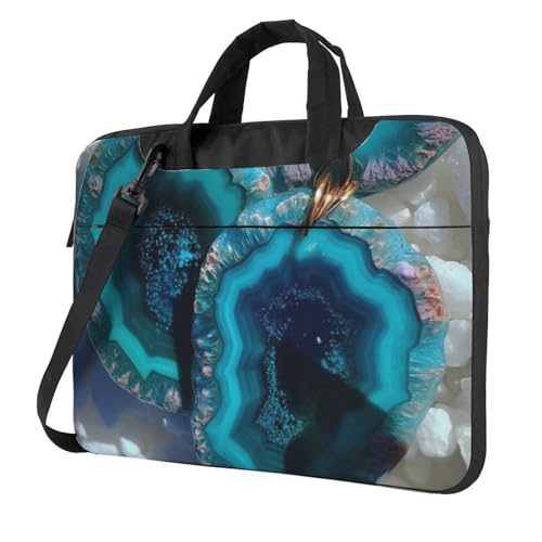 Bolso para laptop KHiry estilo bandolera color aguamarina miniatura 1