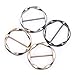 SEMINI 8PCS Silk Scarf Ring Clip T-Shirt Tie Clips for Women Scarves Clasp Waist Buckle Fashion Metal Ring for Shirts Clothing (Inner 40mm/1.6in, Color 5)