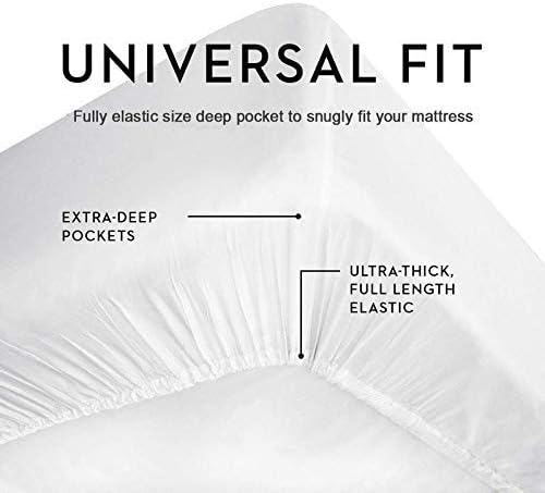 Miniatura 6 de 100% algodón egipcio pesado, calidad de hotel de 800 hilos, juego de sábanas de 4 piezas, paquete de 2 patrones sólidos de calidad premimum con