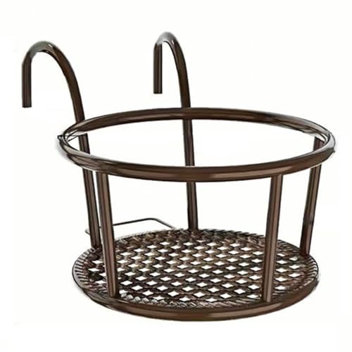 YUANCHUTOP Hanging Planter Flowerpot - Iron Metal Stand for Railing, Patio, Balcony & Porch - Decorative Hanging Basket for Plants