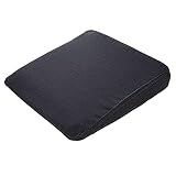 Albatros Coussin cale/Coussin de siège Jeff, Noir, Coussin de siège Auto en Forme de cale Bureau télétravail Mousse à mémoire de Forme