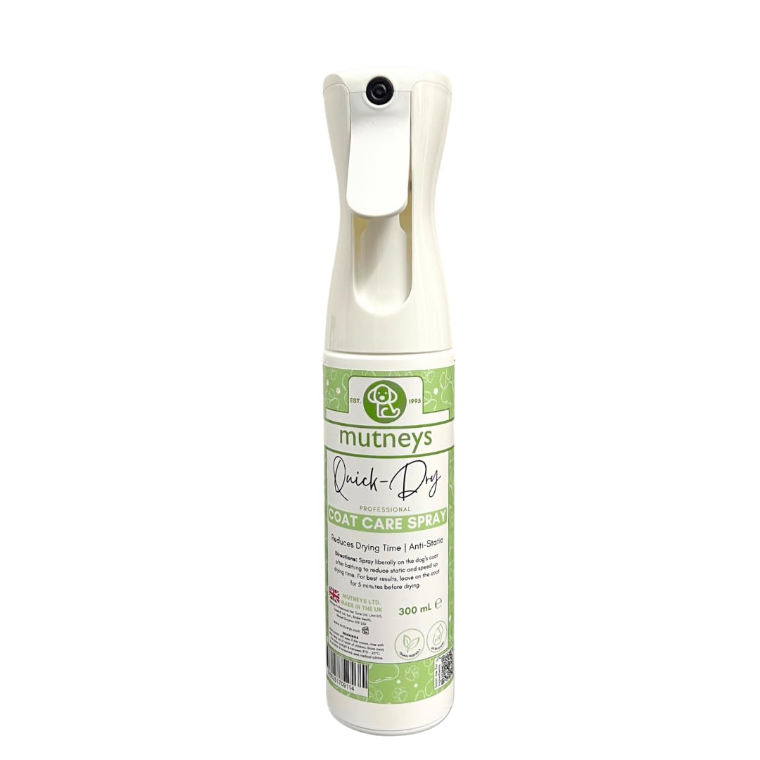Mutneys Quick Dry Spray | Dog Grooming Coat Care | 300ml