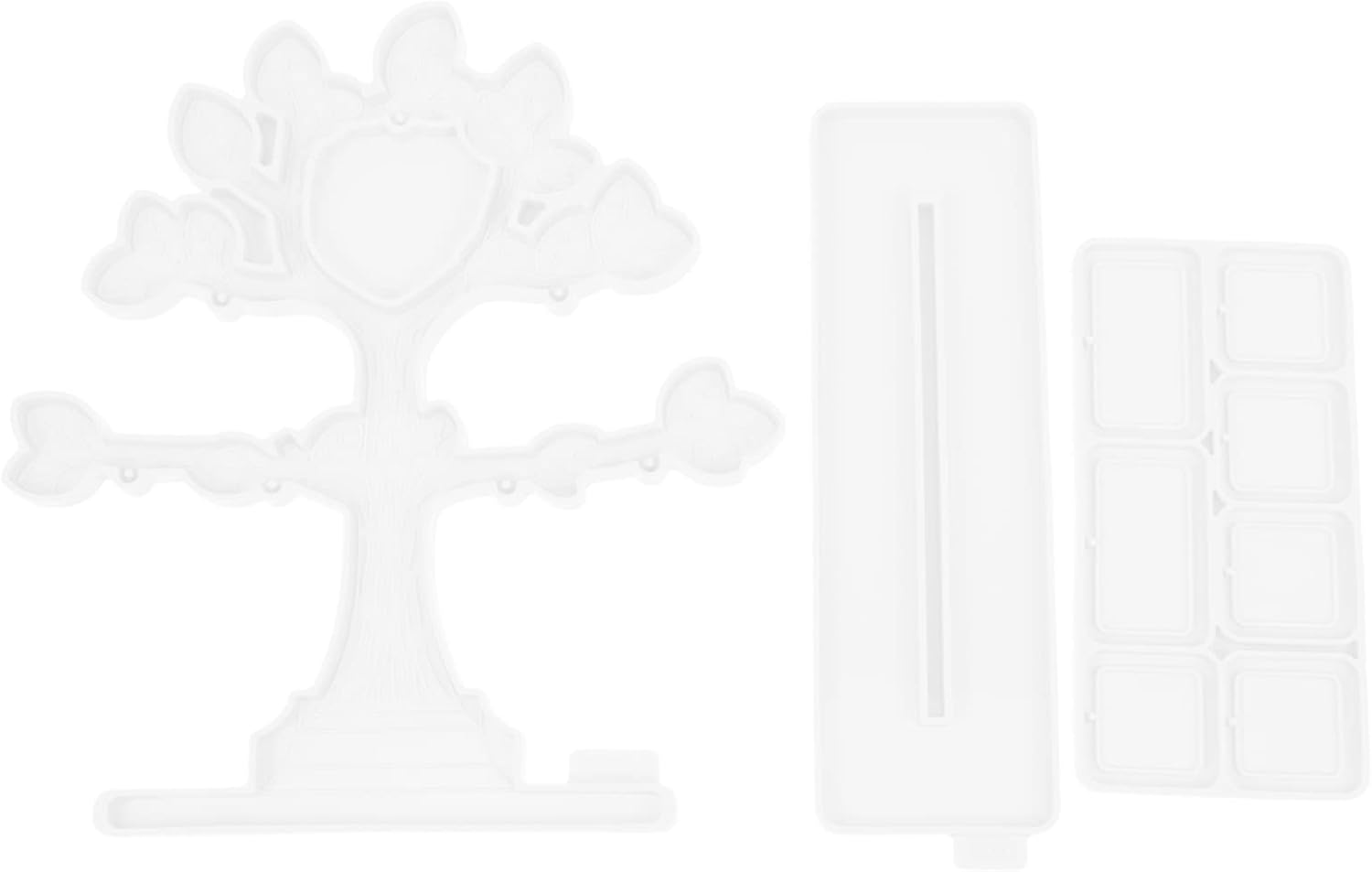 DOITOOL 1set Tree-Shaped Photo Frame Mold DIY Desktop Adornment Supply Easy to Use Epoxy Silicone Mold for Unique Picture Frame Decoration Safe Material for Creative Crafts