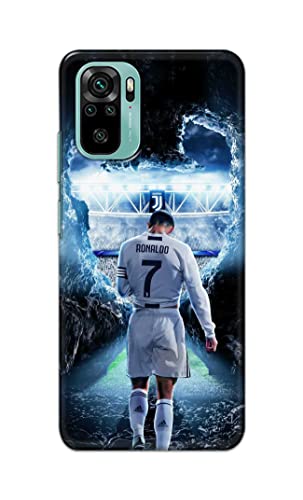 Image of Printed Hard Back Cover Case for Mi Redmi Note 10 | Mi Redmi Note 10S Back Cover (Footbal Legend) -702