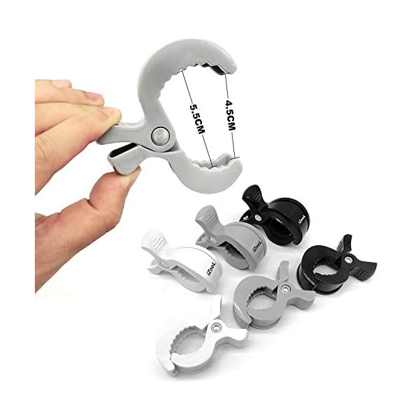 6 Kinderwagen Klammer + 2 Haken Clips für Einkaufstasche Spielzeug Wickeltasche Winter Decke , Kinderwagen Zubehör… – Bild 3