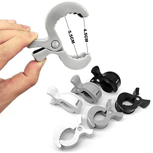 6 Kinderwagen Klammer + 2 Haken Clips für Einkaufstasche Spielzeug Wickeltasche Winter Decke , Kinderwagen Zubehör, Geschenk zur Baby Geburt