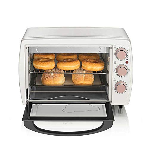20 Liter,1200 Watt Minibackofen Mit Explosionsgeschützte Glastür Mini Pizza-Ofen, Einstellbare Temperatur,Timer,Herausnehmbares Krümelblech